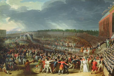 Die Feier der Föderation, Champs de Mars, Paris, 14. Juli 1790